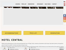 Tablet Screenshot of hotel-central.cz